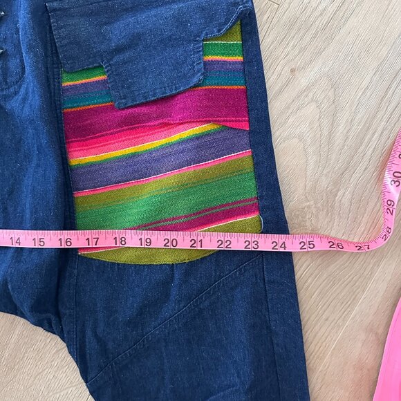 Drop Crotch Button Fly Jeans sz M-L - Picture 10 of 16